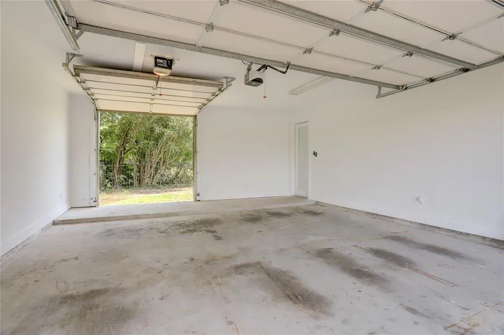 Before: Garage conversion in Crestview, Austin, TX with the original bare concrete slab
