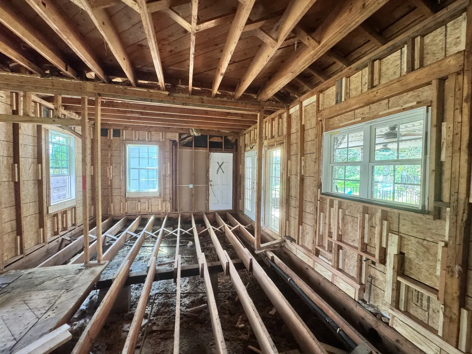 Daily log photo: new framing complete — Enso Homes Austin